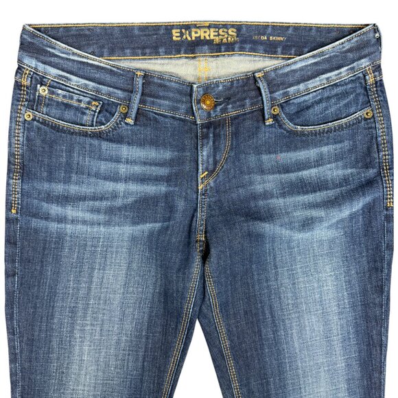 EUC Women's EXPRESS "Zelda" Low Rise Jeans Blue #90066 | Size 8R - Picture 4 of 11